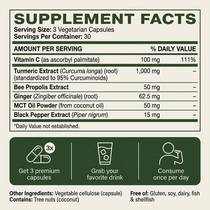 Turmeric Curcumin Capsules (1,000MG)